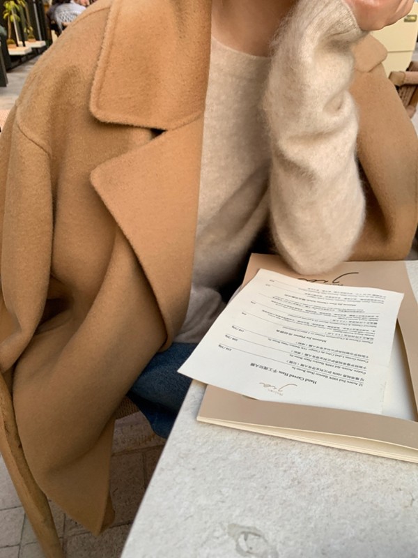 THE R*W 同じスタイルのカスタマイズカラー/カシミア & キャメルヘア & マルベリー シルク & ハイカウント ウール コート THE R*W 同じスタイルのカスタマイズカラー/カシミア & キャメルヘア & マルベリー シルク & ハイカウント ウール コート