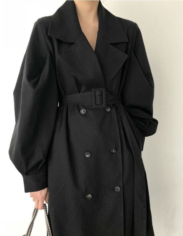 2色 アウター コート レディース 春 きれいめ 軽い ロングコート トレンチコート 7分丈 ミディアム丈 ミドル丈 レギュラー丈 長袖 Vネック 襟付き 大きな襟 でか襟 フレア セミフレア ベルト bigfive.com.br