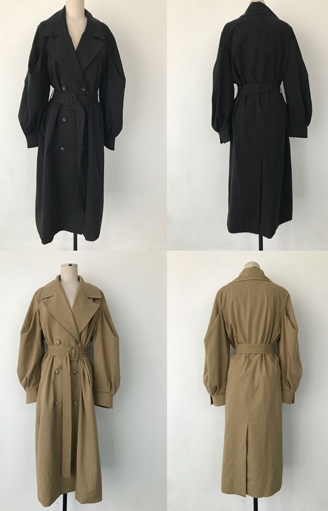 2色 アウター コート レディース 春 きれいめ 軽い ロングコート トレンチコート 7分丈 ミディアム丈 ミドル丈 レギュラー丈 長袖 Vネック 襟付き 大きな襟 でか襟 フレア セミフレア ベルト bigfive.com.br