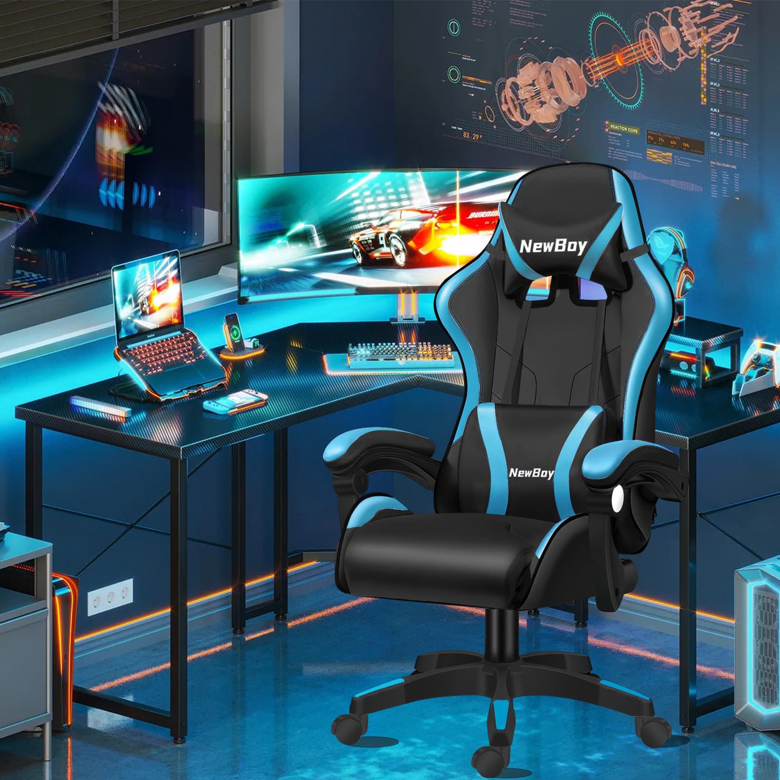 ゲーミングチェア 人間工学的ハイバックチェアコンピュータ