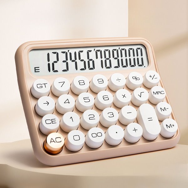 Qoo10] 電卓 かわいい丸ボタン おしゃれ 大きい