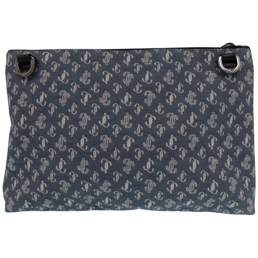 美品 JIMMY CHOO キミー JCモノグラム ショルダーバッグ デニム ショルダーバッグ キャンバス/キャンバス ブルー 0953【中古】 ユニセックス 美品 JIMMY CHOO キミー JCモノグラム ショルダーバッグ デニム ショルダーバッグ キャンバス/キャンバス ブルー 0953【中古】 ユニセックス