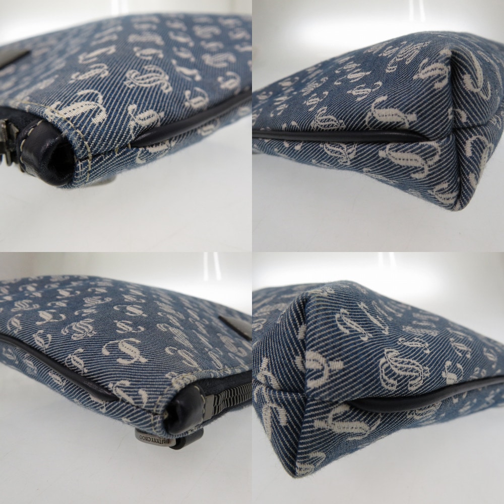 美品 JIMMY CHOO キミー JCモノグラム ショルダーバッグ デニム ショルダーバッグ キャンバス/キャンバス ブルー 0953【中古】 ユニセックス 美品 JIMMY CHOO キミー JCモノグラム ショルダーバッグ デニム ショルダーバッグ キャンバス/キャンバス ブルー 0953【中古】 ユニセックス