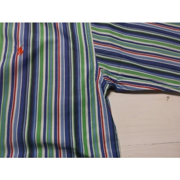 ボーイズサイズ 半袖 ボタンダウンシャツ ブルー boys PR2-041