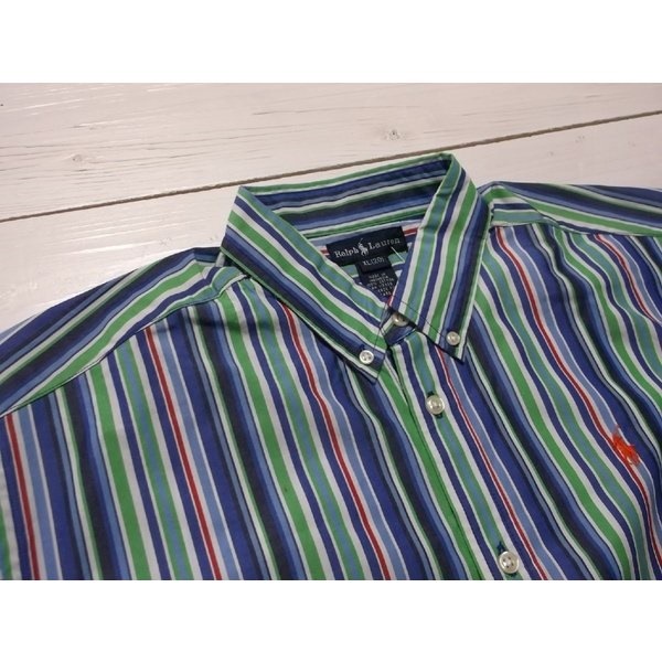 ボーイズサイズ 半袖 ボタンダウンシャツ ブルー boys PR2-041