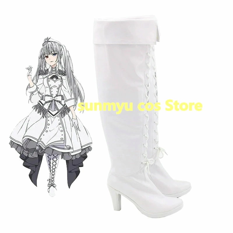 デート・ア・バレット 白の女王 ブーツ コスプレ靴