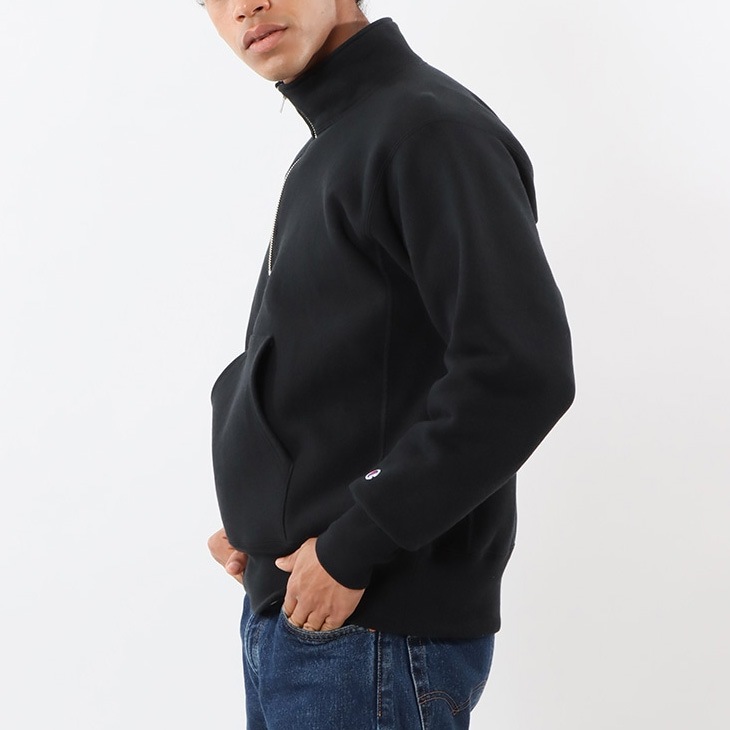スウェットシャツ ハーフジップ 長袖 メンズ 裏起毛 保温/C3-Y017