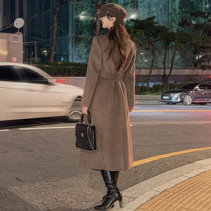 [メガ割りSALE]キルトベスト&ストラップ付ダブルボタンハンドメイドコート