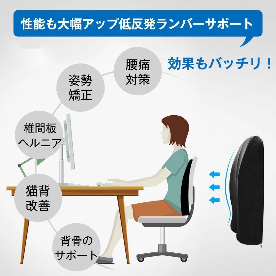 背もたれ クッション ランバーサポート クッション 腰痛対策 低反発クッション 腰楽 クッション 腰痛対策 オフィス 車用 背中クッション 腰痛緩和 姿勢矯正 猫背改善 プレゼント【敬老の日】 背もたれ クッション ランバーサポート クッション 腰痛対策 低反発クッション 腰楽 クッション 腰痛対策 オフィス 車用 背中クッション 腰痛緩和 姿勢矯正 猫背改善 プレゼント【敬老の日】