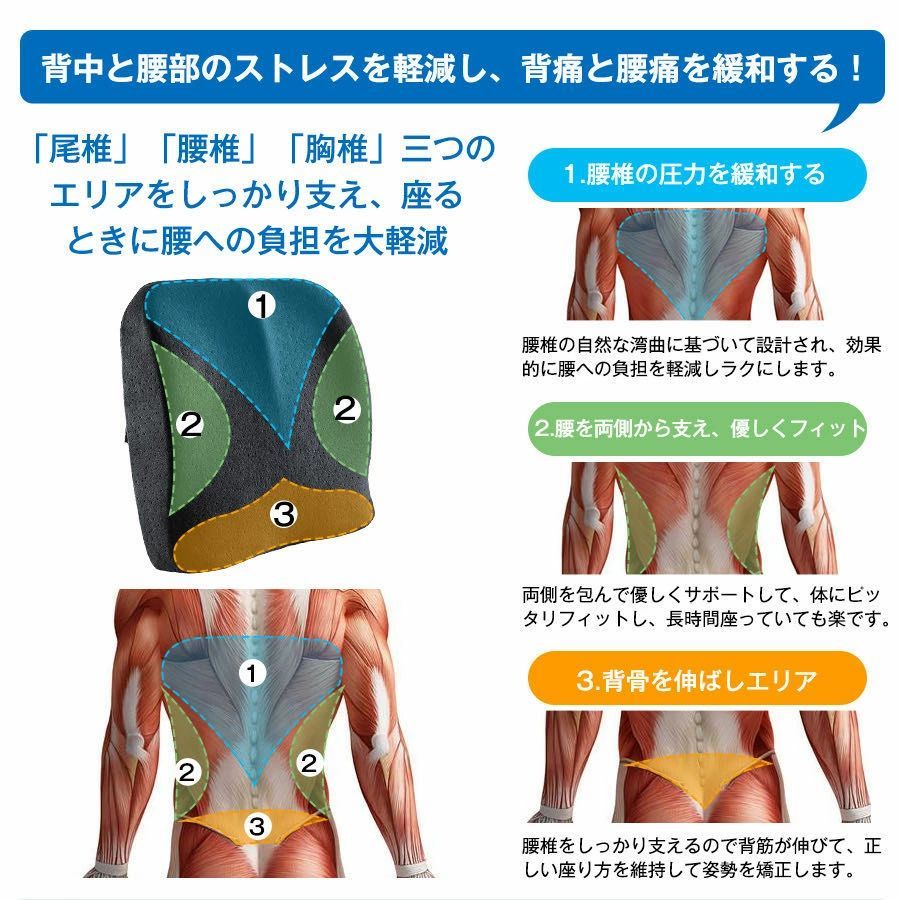 背もたれ クッション ランバーサポート クッション 腰痛対策 低反発クッション 腰楽 クッション 腰痛対策 オフィス 車用 背中クッション 腰痛緩和 姿勢矯正 猫背改善 プレゼント【敬老の日】 背もたれ クッション ランバーサポート クッション 腰痛対策 低反発クッション 腰楽 クッション 腰痛対策 オフィス 車用 背中クッション 腰痛緩和 姿勢矯正 猫背改善 プレゼント【敬老の日】