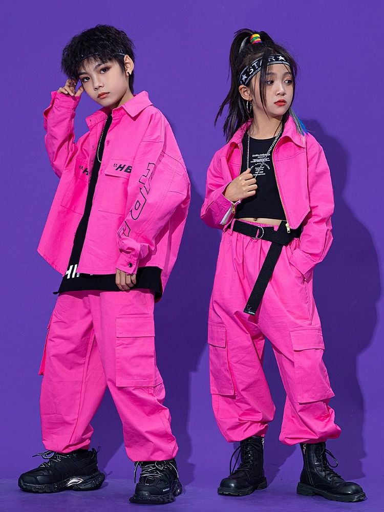個性的な街のダンスのファッション服のヒップホップの男の子の子供の出演服のショーの服のスーツの女の子のジャズのダンスのショーの服