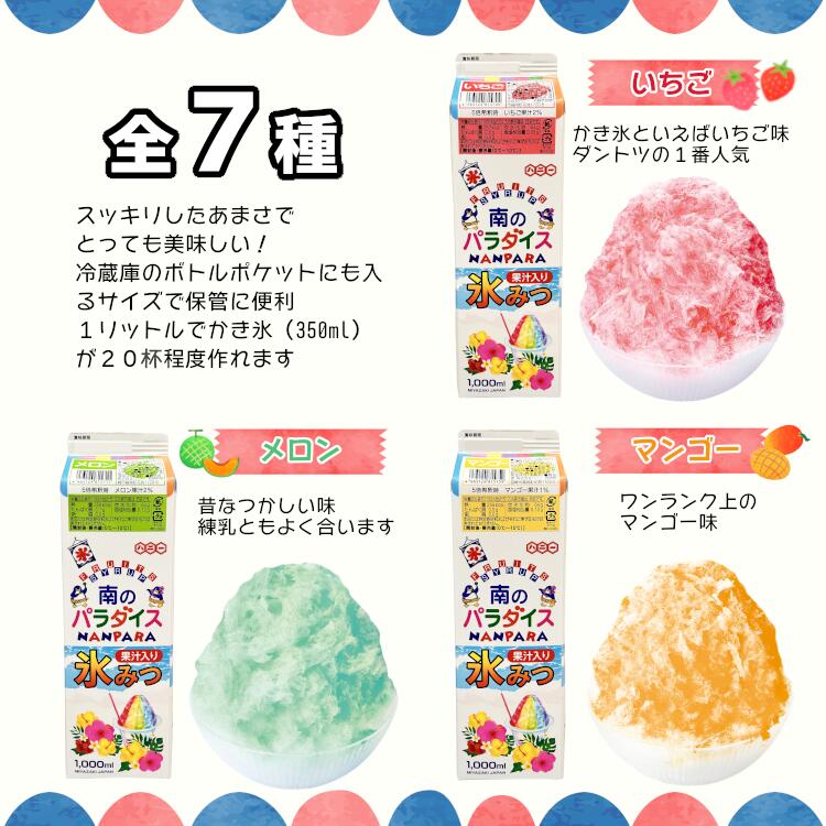 Qoo10] 南のパラダイス 氷みつ 1L×12本セッ