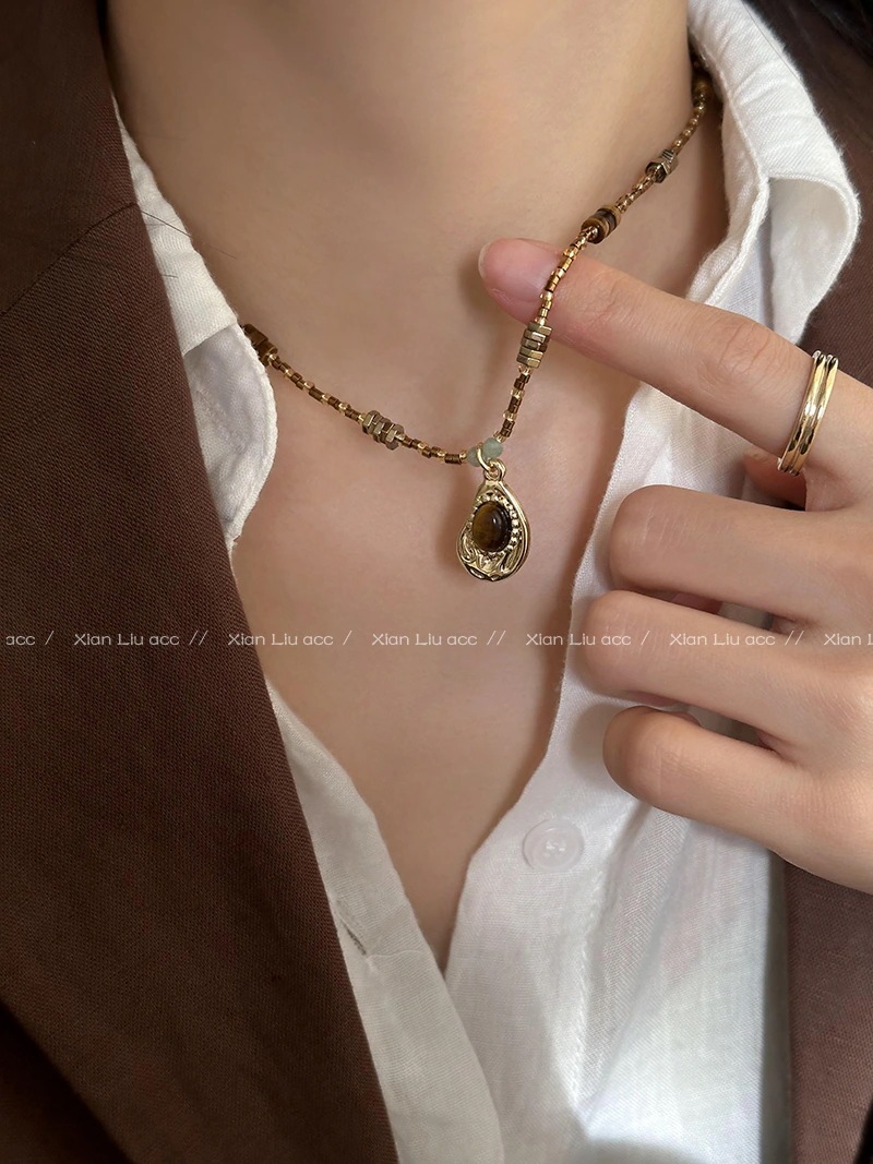 結び目メタル天然真珠ペンダントネックレス女性用軽量小人数設計感鎖骨チェーン首鎖アクセサリー 結び目メタル天然真珠ペンダントネックレス女性用軽量小人数設計感鎖骨チェーン首鎖アクセサリー