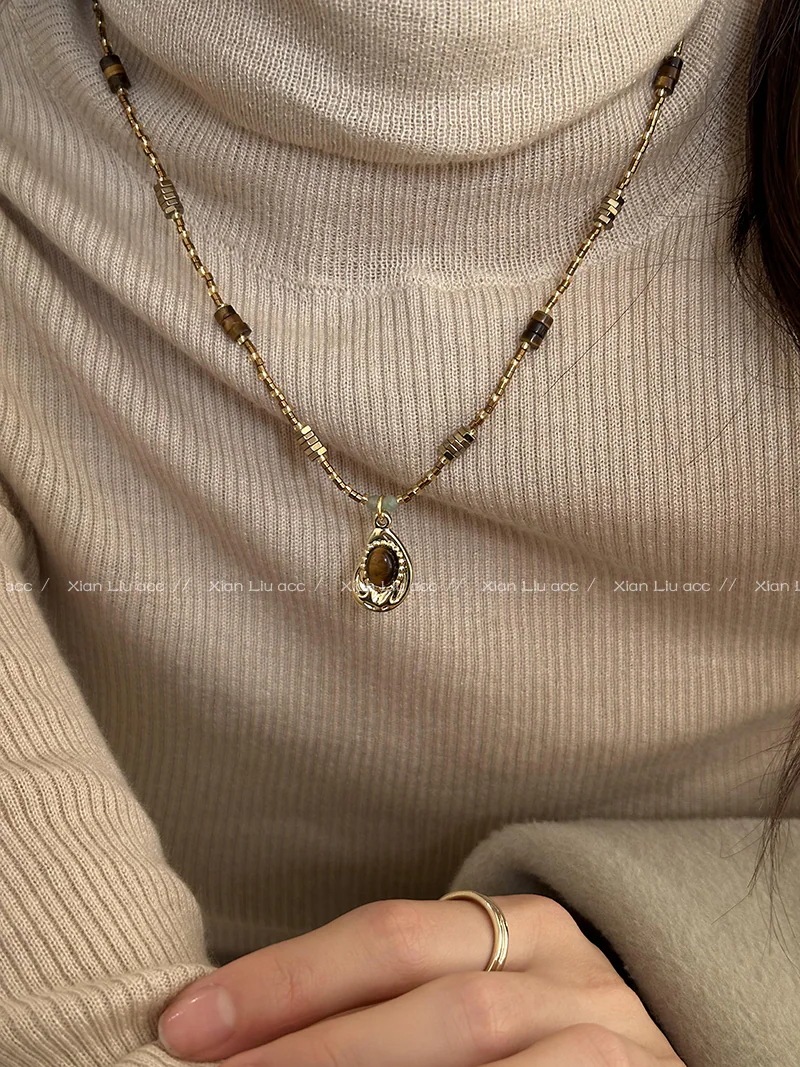 結び目メタル天然真珠ペンダントネックレス女性用軽量小人数設計感鎖骨チェーン首鎖アクセサリー 結び目メタル天然真珠ペンダントネックレス女性用軽量小人数設計感鎖骨チェーン首鎖アクセサリー