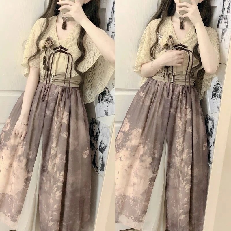 在库限りです! 【フルセット】デザイン枯葉蝶新韓国cos要素ワンピースストールセットレディース 在库限りです! 【フルセット】デザイン枯葉蝶新韓国cos要素ワンピースストールセットレディース