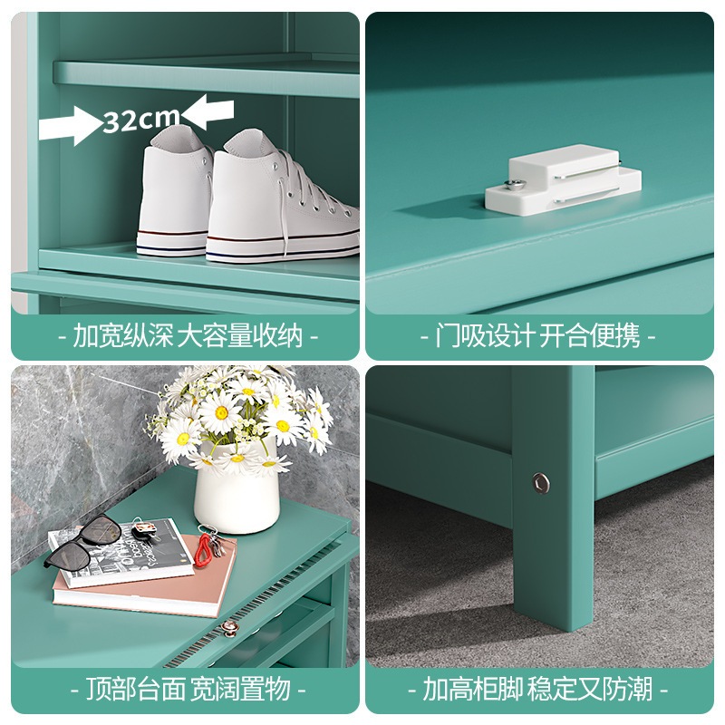 シューズラック シューズキャビネット 家庭用 簡単収納 ドアの外 ドアに向かって壁棚 寝室 防塵収納キャビネット-(アクリル扉) 5層 70(アクリル扉) 5層 80 (アクリル扉) 7階 60 (ア