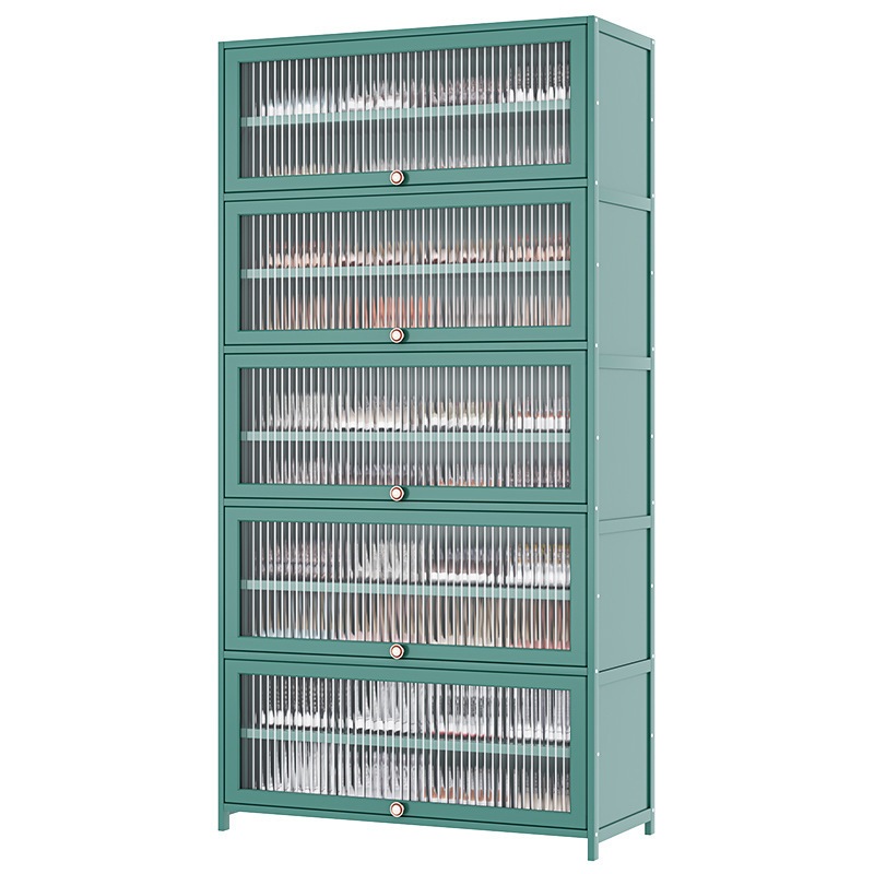 シューズラック シューズキャビネット 家庭用 簡単収納 ドアの外 ドアに向かって壁棚 寝室 防塵収納キャビネット-(アクリル扉) 5層 70(アクリル扉) 5層 80 (アクリル扉) 7階 60 (ア