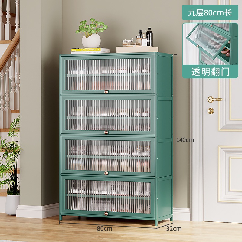 シューズラック シューズキャビネット 家庭用 簡単収納 ドアの外 ドアに向かって壁棚 寝室 防塵収納キャビネット-(アクリル扉) 5層 70(アクリル扉) 5層 80 (アクリル扉) 7階 60 (ア