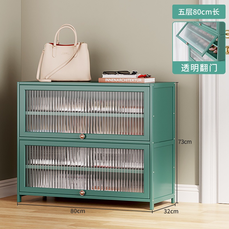 シューズラック シューズキャビネット 家庭用 簡単収納 ドアの外 ドアに向かって壁棚 寝室 防塵収納キャビネット-(アクリル扉) 5層 70(アクリル扉) 5層 80 (アクリル扉) 7階 60 (ア