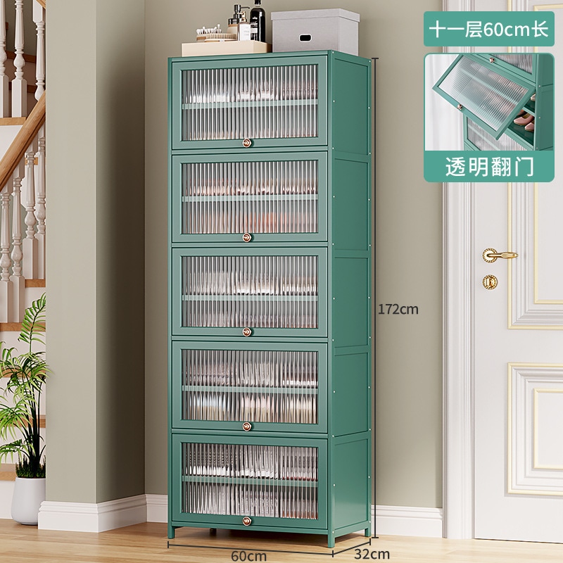 シューズラック シューズキャビネット 家庭用 簡単収納 ドアの外 ドアに向かって壁棚 寝室 防塵収納キャビネット-(アクリル扉) 5層 70(アクリル扉) 5層 80 (アクリル扉) 7階 60 (ア