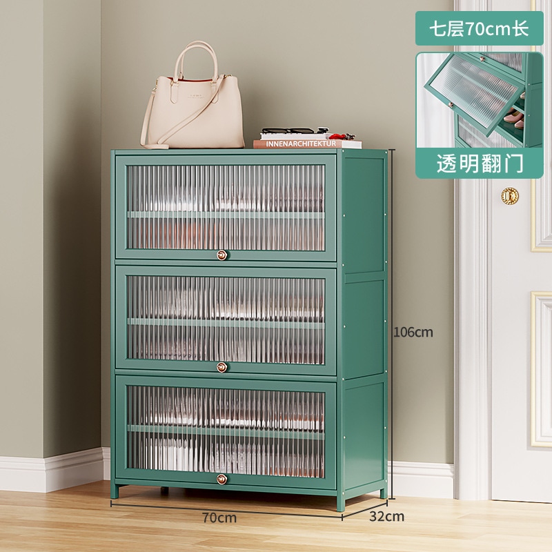 シューズラック シューズキャビネット 家庭用 簡単収納 ドアの外 ドアに向かって壁棚 寝室 防塵収納キャビネット-(アクリル扉) 5層 70(アクリル扉) 5層 80 (アクリル扉) 7階 60 (ア