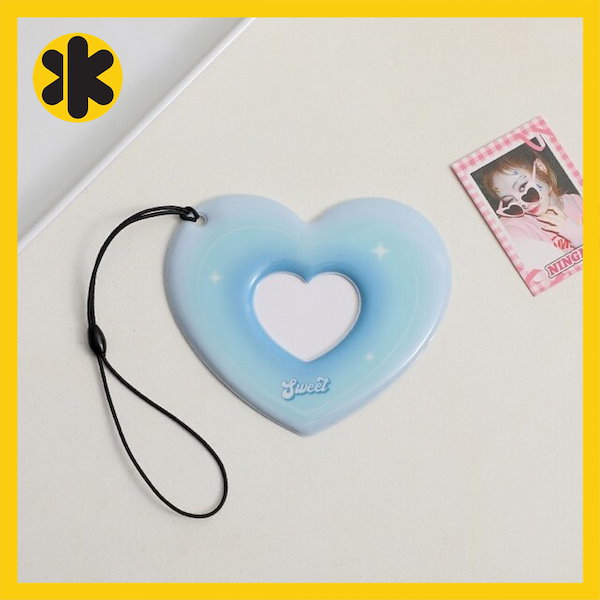 Qoo10] 【ミニフォトカードケース ハート】 証明
