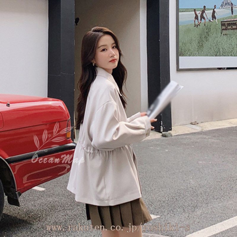 1000円OFFクーポン トレンチコート レディース 秋 薄手 トレンチコート ショート丈 大人感トレンチコート カジュアル 羽織り 長袖 ライトアウター 無地 通勤/通学 入学式/卒業式 定番ジャケ