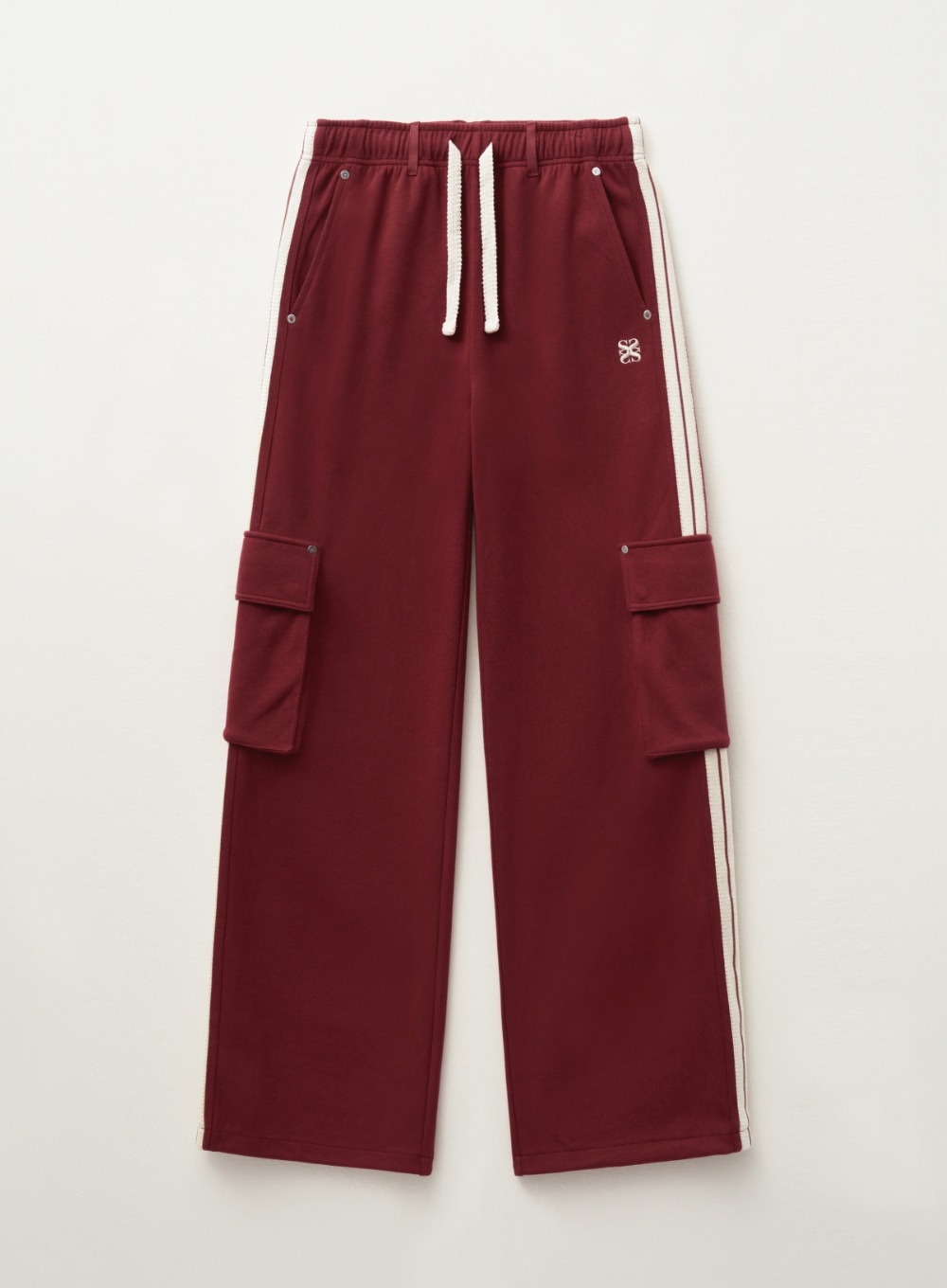 [24FW]★SATUR★Ｗ's Lawton Cargo Track Pants★カーゴパンツ SATUR】 LAWTON CARGO TRACK PANTS : BURGUNDY カーゴパンツ