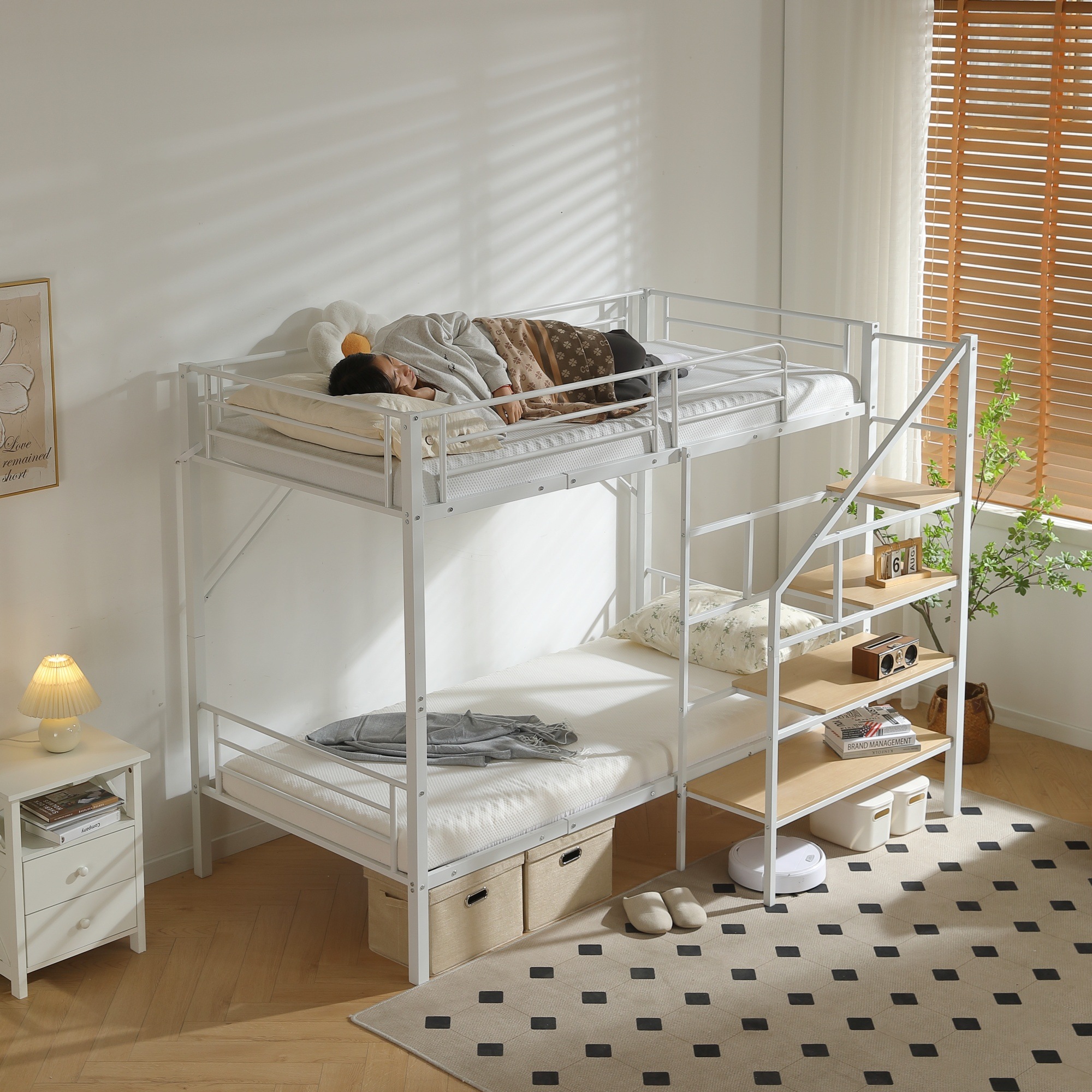 ロフトベッド シングルベッド パイプ 耐震 頑丈フレーム 大人ベッド