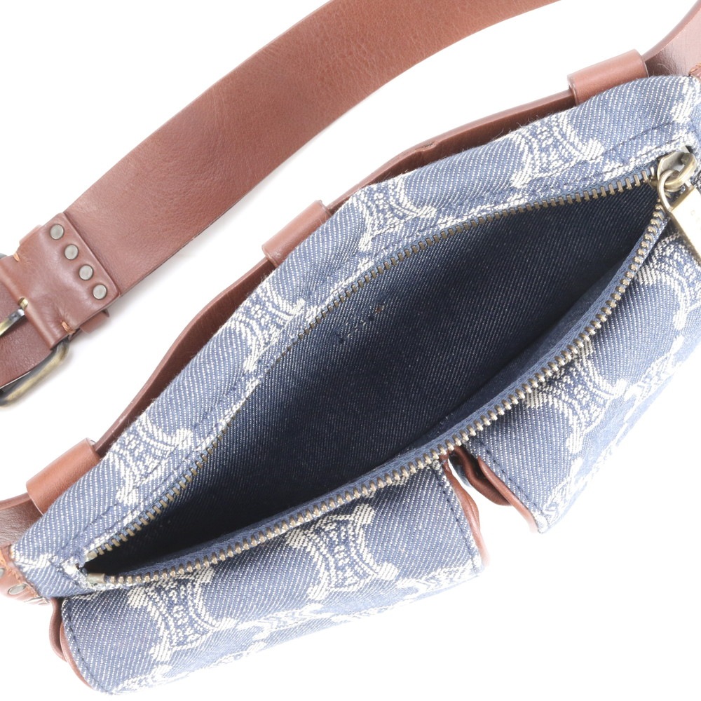 極美品 パリ マカダム デニム レザー×キャンバス 2WAY ボディバッグ 斜め掛け ボディ ウエストポーチ ショルダー トート メンズ RUE CQ37-6 中古 極美品 パリ マカダム デニム レザー×キャンバス 2WAY ボディバッグ 斜め掛け ボディ ウエストポーチ ショルダー トート メンズ RUE CQ37-6 中古