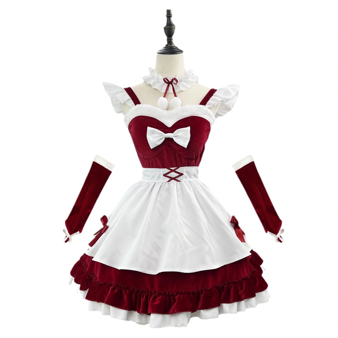 【2025新作】正規品新品純欲ベルベットメイドクリスマス服大きいサイズメイドコスチュームコスプレ演出二次元衣装 【2025新作】正規品新品純欲ベルベットメイドクリスマス服大きいサイズメイドコスチュームコスプレ演出二次元衣装