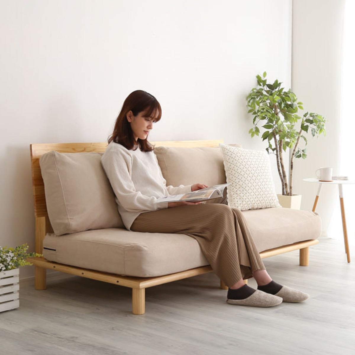 お掃除ロボット対応 ソファ 幅160cm 分割可能 ファブリック 木製 ソファー ローソファー ロータイプ 1人掛け 2人掛け 座面高32cm 天然木フレーム 分割 セパレート 背もたれ