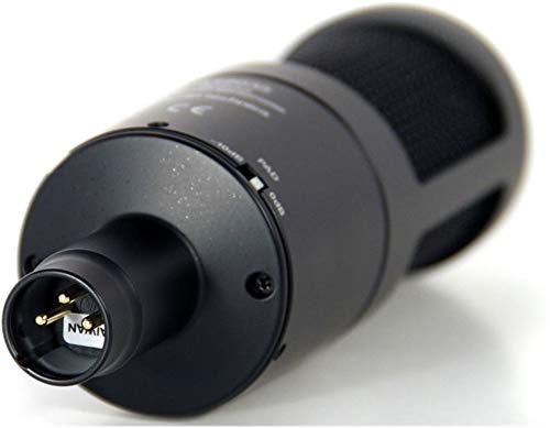 オーディオテクニカ AT2035 コンデンサーマイク 単一指向/ローカットスイッチ/パッドスイッチ/専用ショックマウント付属/レコーディング/宅録/動画配信/ポッドキャスト/実況/DTM/ブラック 【