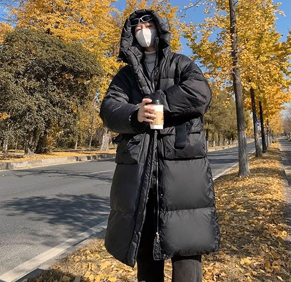 ダウンコート メンズ ダウンジャケット フードなし 大きいサイズ 黒 ブラック 厚手 冬服 防寒着 おしゃれ S M L オーバーサイズ 着やせ 20代 30代 40代 50代 60代 秋 冬 bg1