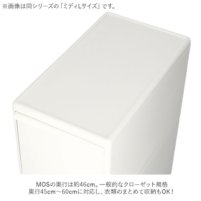 収納ケース 引き出し 通販 MOSシリーズ ミディM ライクイット like it 収納 収納ボックス 衣装ケース 幅 約 22cm 奥行 約 44cm 衣装ボックス 押し入れ収納 プラスチック 白