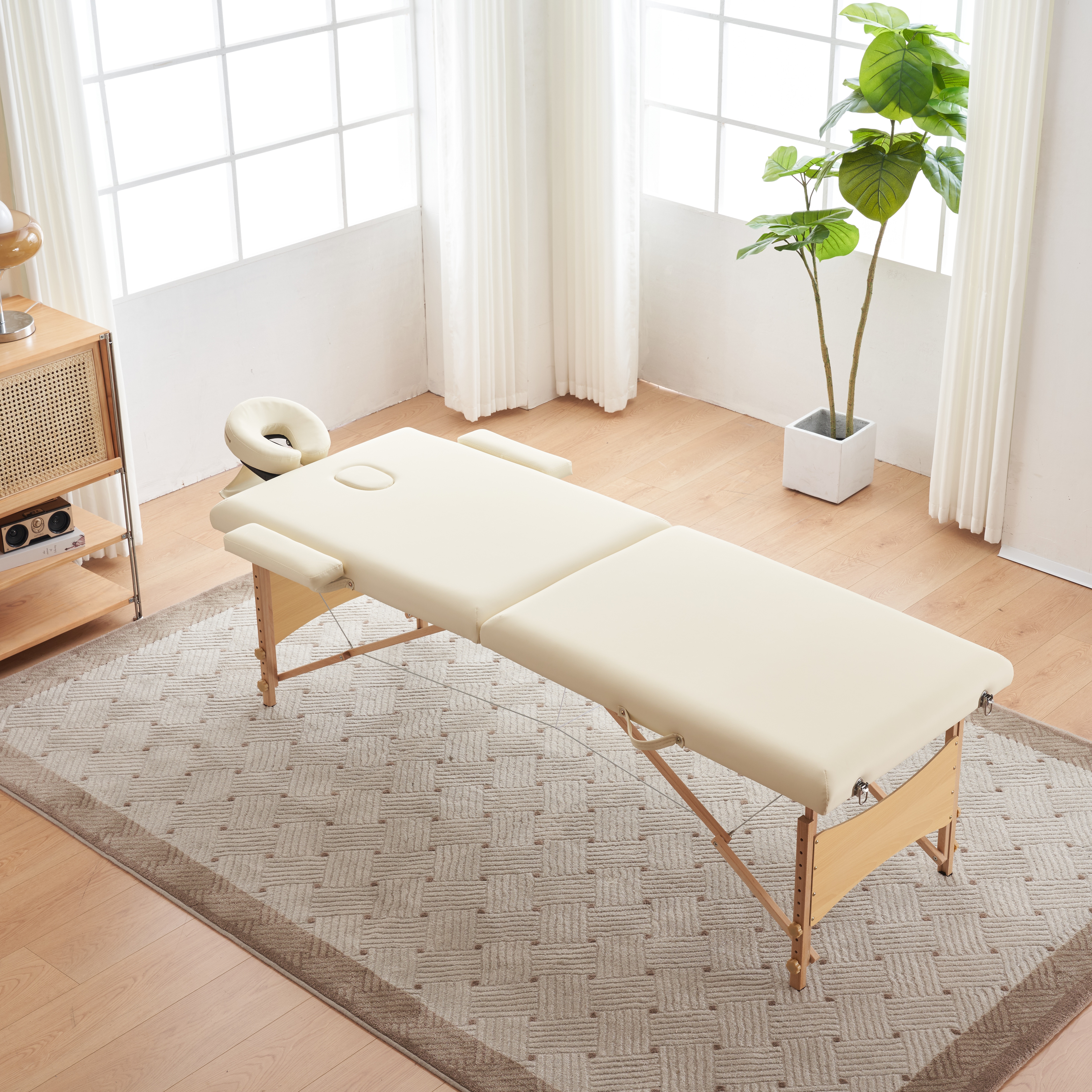 【 プラスサイズ】【人気商品】【グレー】 マッサージベッド 折りたたみ コンパクト 超軽量 エステベッド 7カラー選べる マッサージ台 施術台 施術ベッド