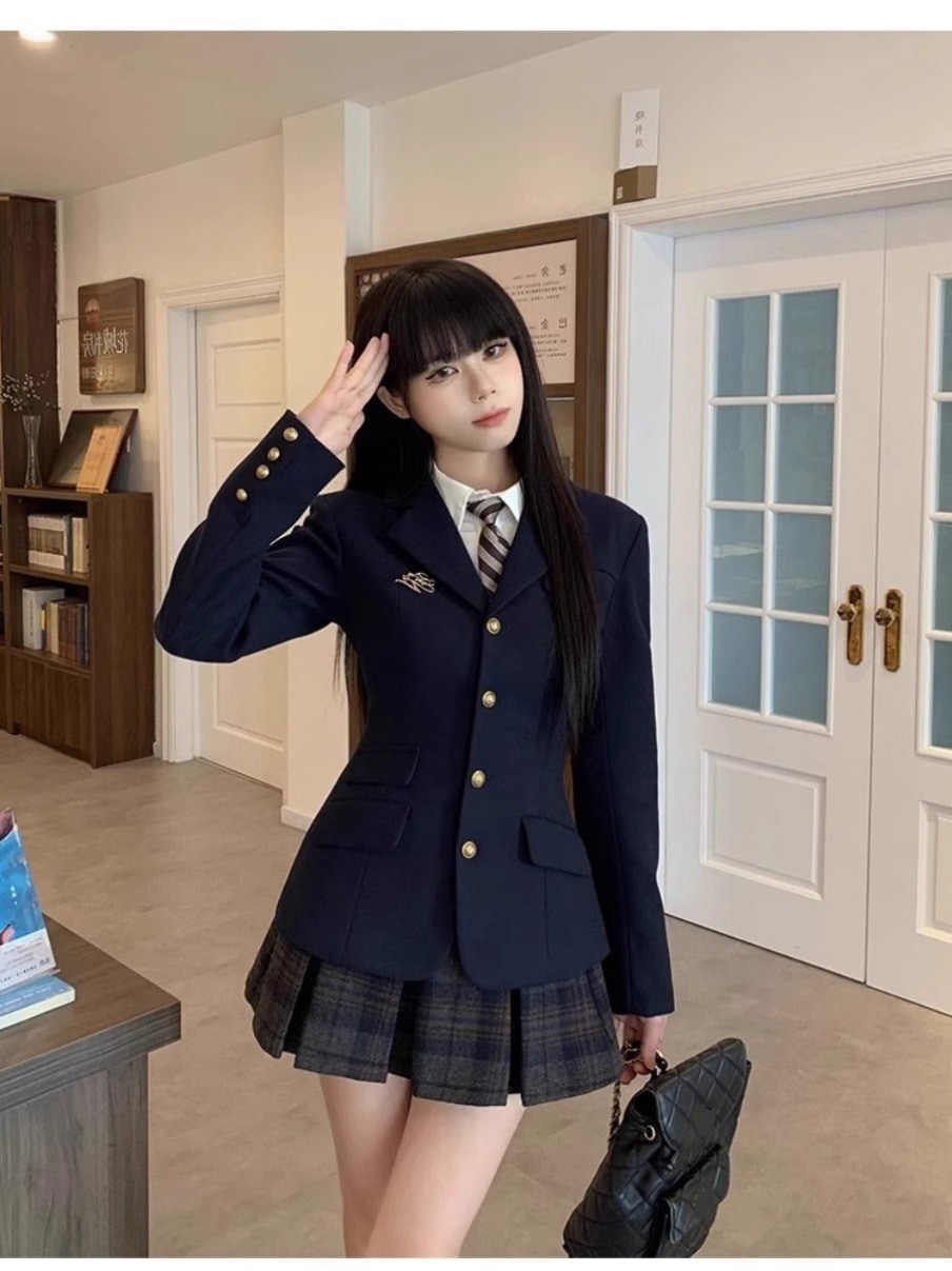 韓国っぽ 3点セット ジャケット シャツ プリーツスカート セットアップ ブラウス トップス ネクタイ ミニスカート ショート丈 ボトムス 美脚 脚長 長袖 JK 女子高生コスプレ 仮装 卒業式 韓国っぽ 3点セット ジャケット シャツ プリーツスカート セットアップ ブラウス トップス ネクタイ ミニスカート ショート丈 ボトムス 美脚 脚長 長袖 JK 女子高生コスプレ 仮装 卒業式