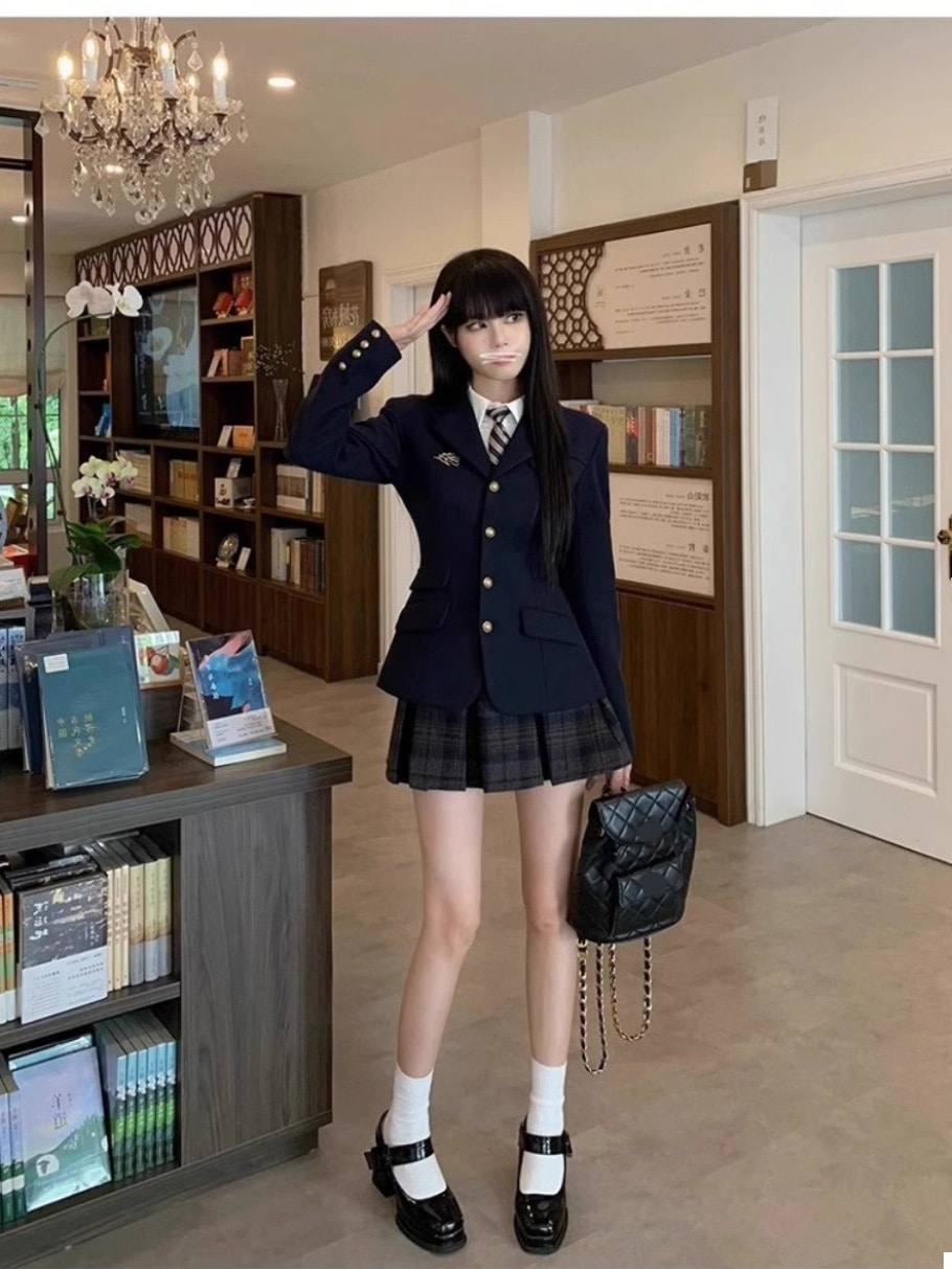 韓国っぽ 3点セット ジャケット シャツ プリーツスカート セットアップ ブラウス トップス ネクタイ ミニスカート ショート丈 ボトムス 美脚 脚長 長袖 JK 女子高生コスプレ 仮装 卒業式 韓国っぽ 3点セット ジャケット シャツ プリーツスカート セットアップ ブラウス トップス ネクタイ ミニスカート ショート丈 ボトムス 美脚 脚長 長袖 JK 女子高生コスプレ 仮装 卒業式