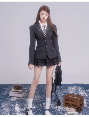 韓国っぽ 3点セット ジャケット シャツ プリーツスカート セットアップ ブラウス トップス ネクタイ ミニスカート ショート丈 ボトムス 美脚 脚長 長袖 JK 女子高生コスプレ 仮装 卒業式 韓国っぽ 3点セット ジャケット シャツ プリーツスカート セットアップ ブラウス トップス ネクタイ ミニスカート ショート丈 ボトムス 美脚 脚長 長袖 JK 女子高生コスプレ 仮装 卒業式