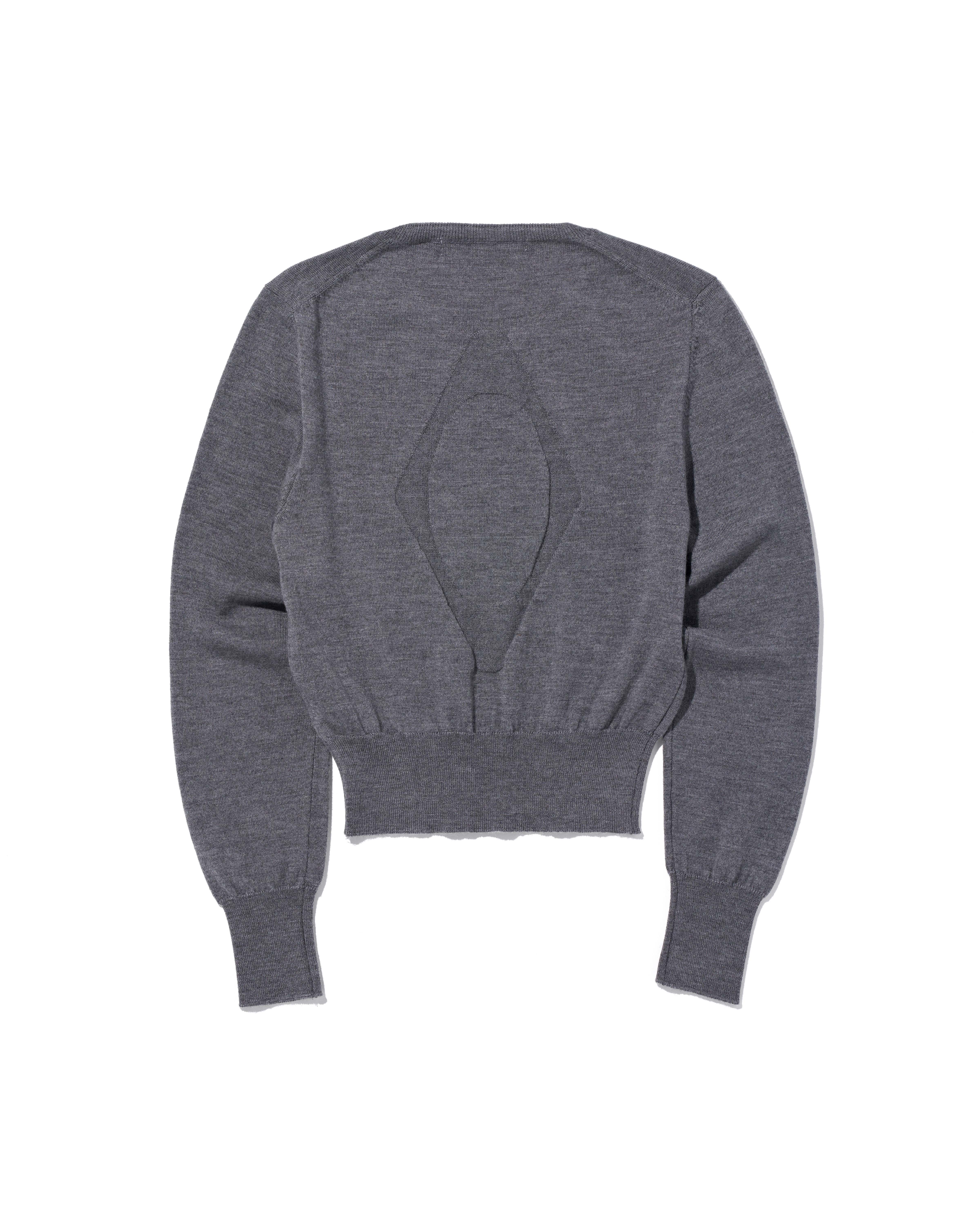 【MISCHIEF】 V-NECK PULL OVER KNIT TOP : GREY 【MISCHIEF】 V-NECK PULL OVER KNIT TOP : GREY
