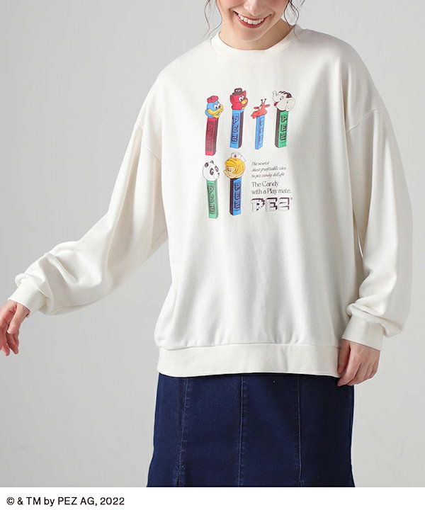 【SOLD OUT】ＰＥＺ／ゆるトレーナー トップス トレーナー スウェット 長袖 イラストプリント