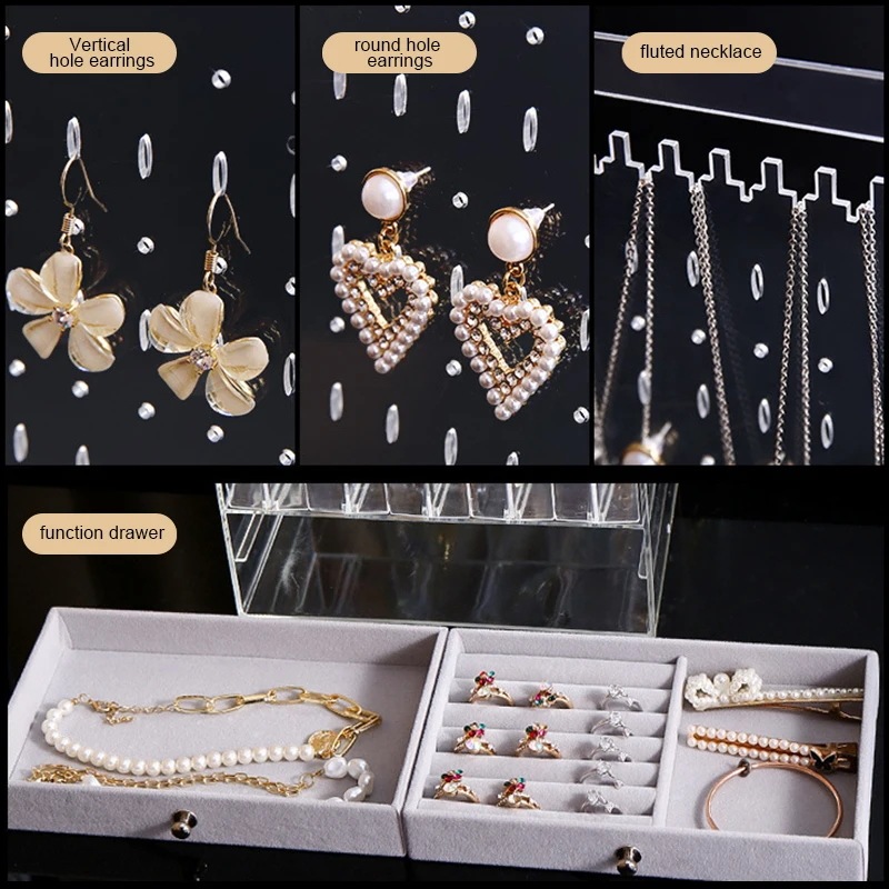 アクリルジュエリーディスプレイ,透明な収納ボックス,プレゼンテーションケース,防塵,絶妙なジュエリーアクセサリー用 アクリルジュエリーディスプレイ,透明な収納ボックス,プレゼンテーションケース,防塵,絶妙なジュエリーアクセサリー用