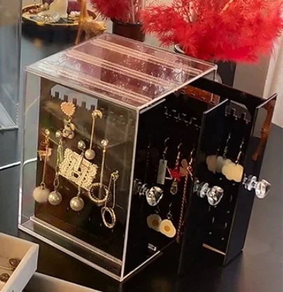 アクリルジュエリーディスプレイ,透明な収納ボックス,プレゼンテーションケース,防塵,絶妙なジュエリーアクセサリー用 アクリルジュエリーディスプレイ,透明な収納ボックス,プレゼンテーションケース,防塵,絶妙なジュエリーアクセサリー用