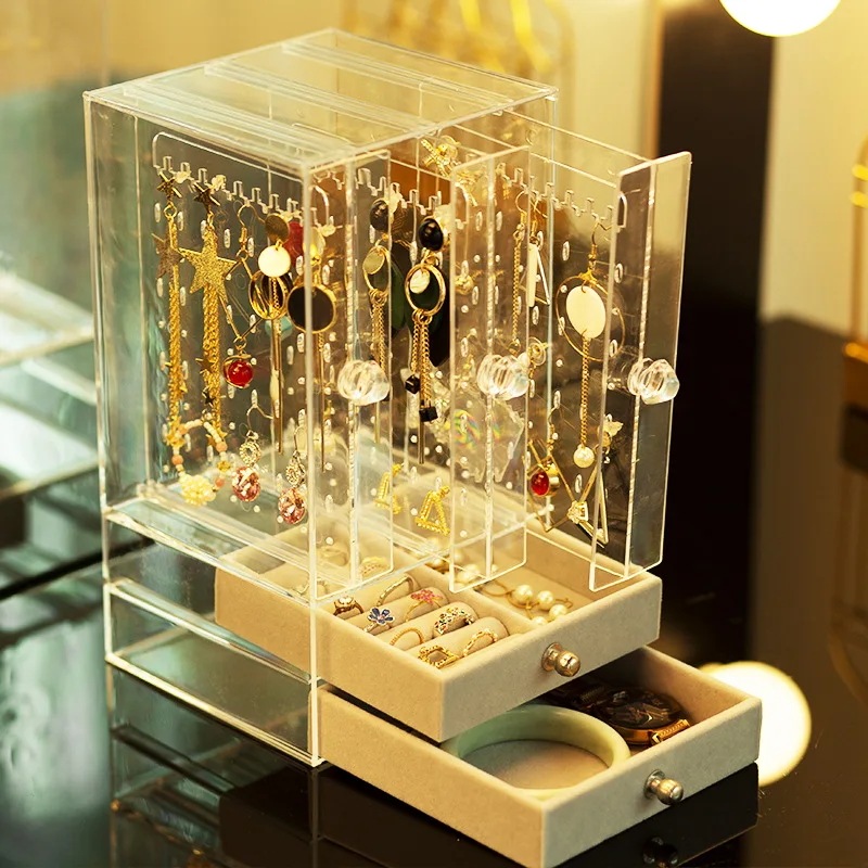 アクリルジュエリーディスプレイ,透明な収納ボックス,プレゼンテーションケース,防塵,絶妙なジュエリーアクセサリー用 アクリルジュエリーディスプレイ,透明な収納ボックス,プレゼンテーションケース,防塵,絶妙なジュエリーアクセサリー用