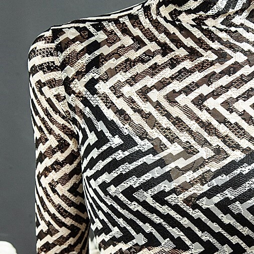 レースシャツ ブラック トップス Tシャツ シャツ スリム 細身 ストレート スマート かわいい