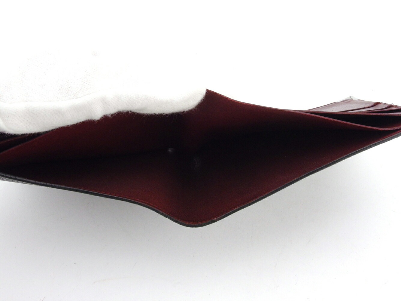 二つ折り 財布 カボション メンズ ブラック シルバー ボルドー 中古 二つ折り 財布 カボション メンズ ブラック シルバー ボルドー 中古