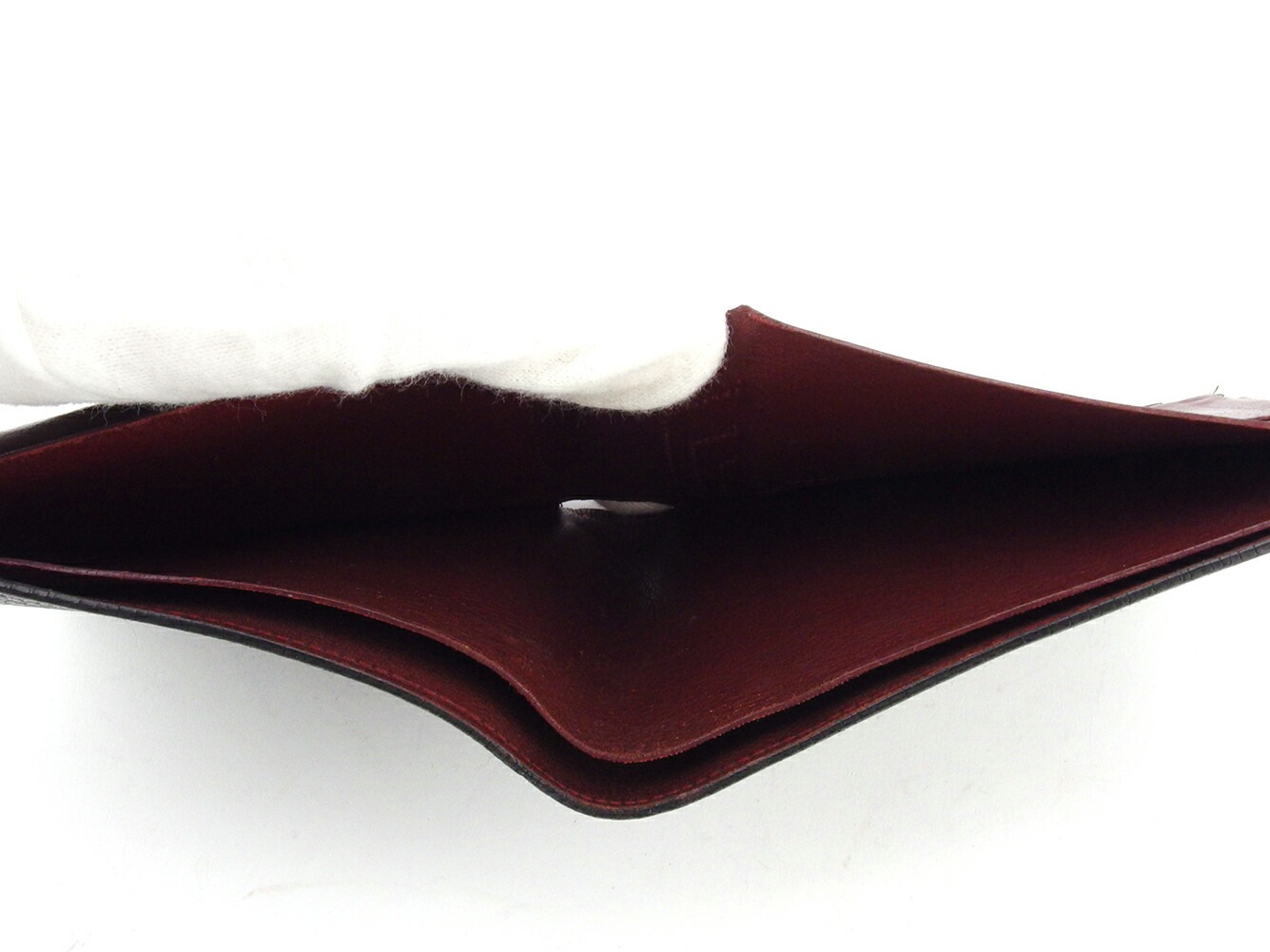 二つ折り 財布 カボション メンズ ブラック シルバー ボルドー 中古 二つ折り 財布 カボション メンズ ブラック シルバー ボルドー 中古