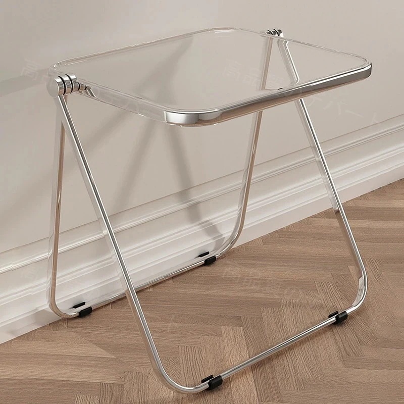 メガ割 透明な折りたたみテーブル 韓国ファッション クリアテーブル アクリル製折りたたみテーブル 折りたたみテーブル スチールフレームテーブル デスク福袋xh