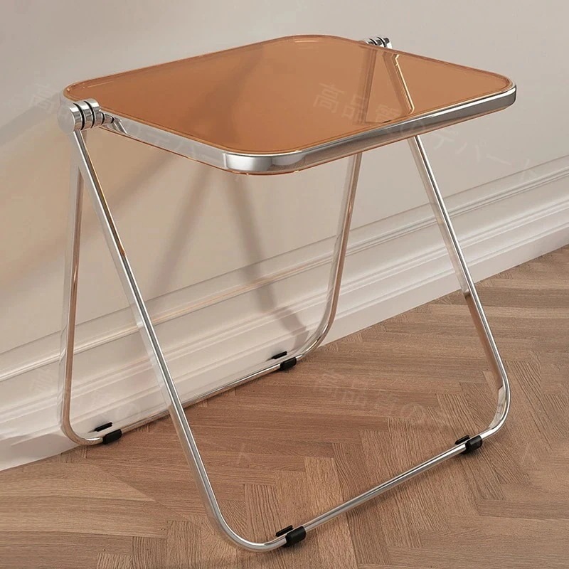 メガ割 透明な折りたたみテーブル 韓国ファッション クリアテーブル アクリル製折りたたみテーブル 折りたたみテーブル スチールフレームテーブル デスク福袋xh