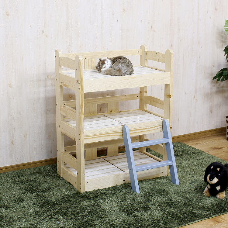 ペットベッド 3段ベッド フレーム単品 北欧 パイン材 カントリー調 すのこベッド 通気性 ペット ペットベッド 3段ベッド フレーム単品 北欧 パイン材 カントリー調 すのこベッド 通気性 ペット